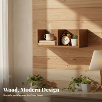 Floating Plank Shelf Easy Installation Wall-Mounted Display shelf for Homeowners