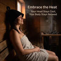 Steam Room Hat, Sauna Cap for Enthusiasts, Breathable Wool, Sweat Absorbent, Traditional Design, Han - Image 5