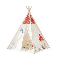 Mushroom Theme Kids Indoor Playhouse, Indian Tent for Boys and Girls, Secret Space for Children