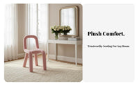 Upholstered Tube Chair Unique Shape Vanity Stool Multifunctional Design
