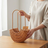 Woven Flower Basket Lightweight Home Decor Long-Lasting for Gift Giving