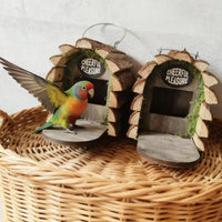 Outdoor Birdhouse Hanging Garden Ornament Handmade Wooden Birdhouse Garden Wild Bird Feeder House