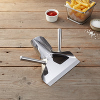Easy Pour French Fry Scoop Heavy Duty Commercial Scoop with Pouring Lip Rust Resistant Kitchen Tool Long-Lasting for Restaurant Kitchens, Concession Stands