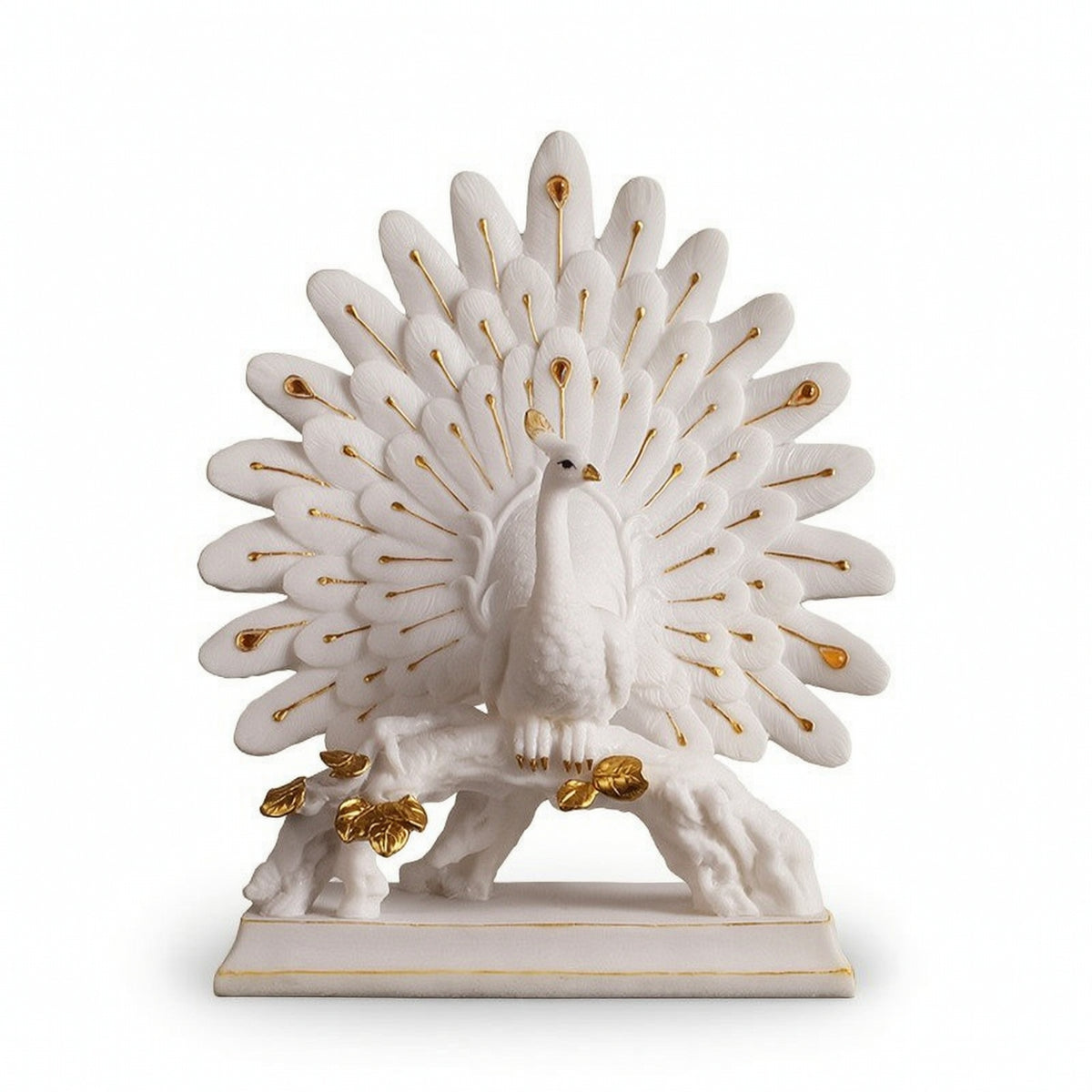 Decorative Peacock Statue Sculpted Tabletop Ornament Artistic for Art Collectors