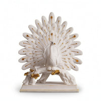 Decorative Peacock Statue Sculpted Tabletop Ornament Artistic for Art Collectors