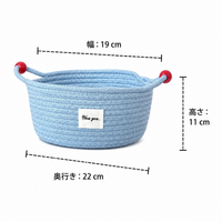 Storage Box with Rope Handles, Clothing Storage, Natural Cotton Basket, Stylish Living Room Storage