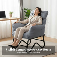 Adjustable Floor Lounger Foldable Lounge Chair Fully Reclining Recline Converts to Bed for Office Workers, Students, Bedroom