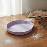 Round Silicone Cake Pan Side Handles Shallow Silicone Cake Pan Food-Grade