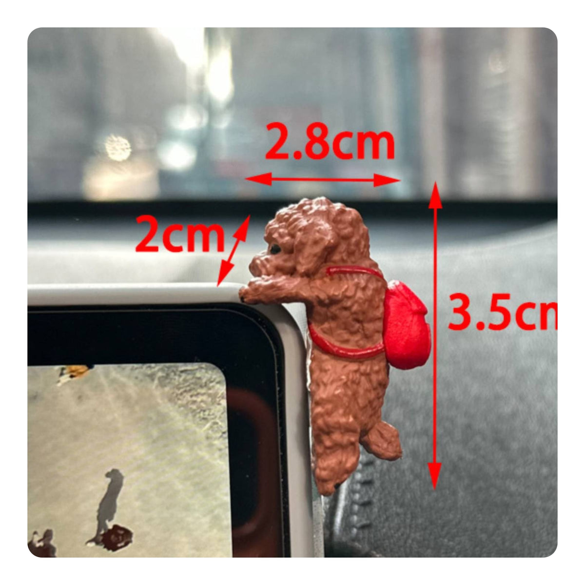 Dog Figurine Double-Sided Creature Statue Compact for Desktop