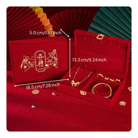 Plush jewelry box with compartments