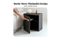Artistic Imperfection artistic Sculptural Bedside Cabinet Hammered Finish Bedside Storage Cabinet Nordic Design Nightstand Vintage influenced for Interior Designers, Apartment Dwellers, Bedroom, Entryway, Hallway, Living Room