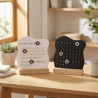 Wooden Desk Calendar Style Desktop Standing Calendar Minimalist Desktop Date Board for Office, Study Room