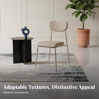 Curved Padded rearrest Chair Modern Design Curved rear Side Chair for Homeowners