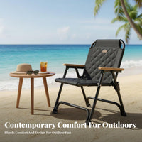 Low-to-Ground Camp Chair Stable Structure Low-to-Ground Camp Armchair Heavy Duty