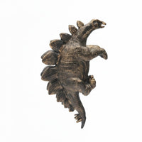 Bronze Resin Dinosaur Figurine Weathered Metal Look Triceratops Planter Hugger