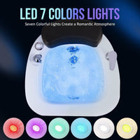Multifunctional Acrylic Surfing Foot Bath Basin with Massage and Colorful Light, EU Plug