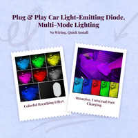 Cordless car LED strip, auto on/off