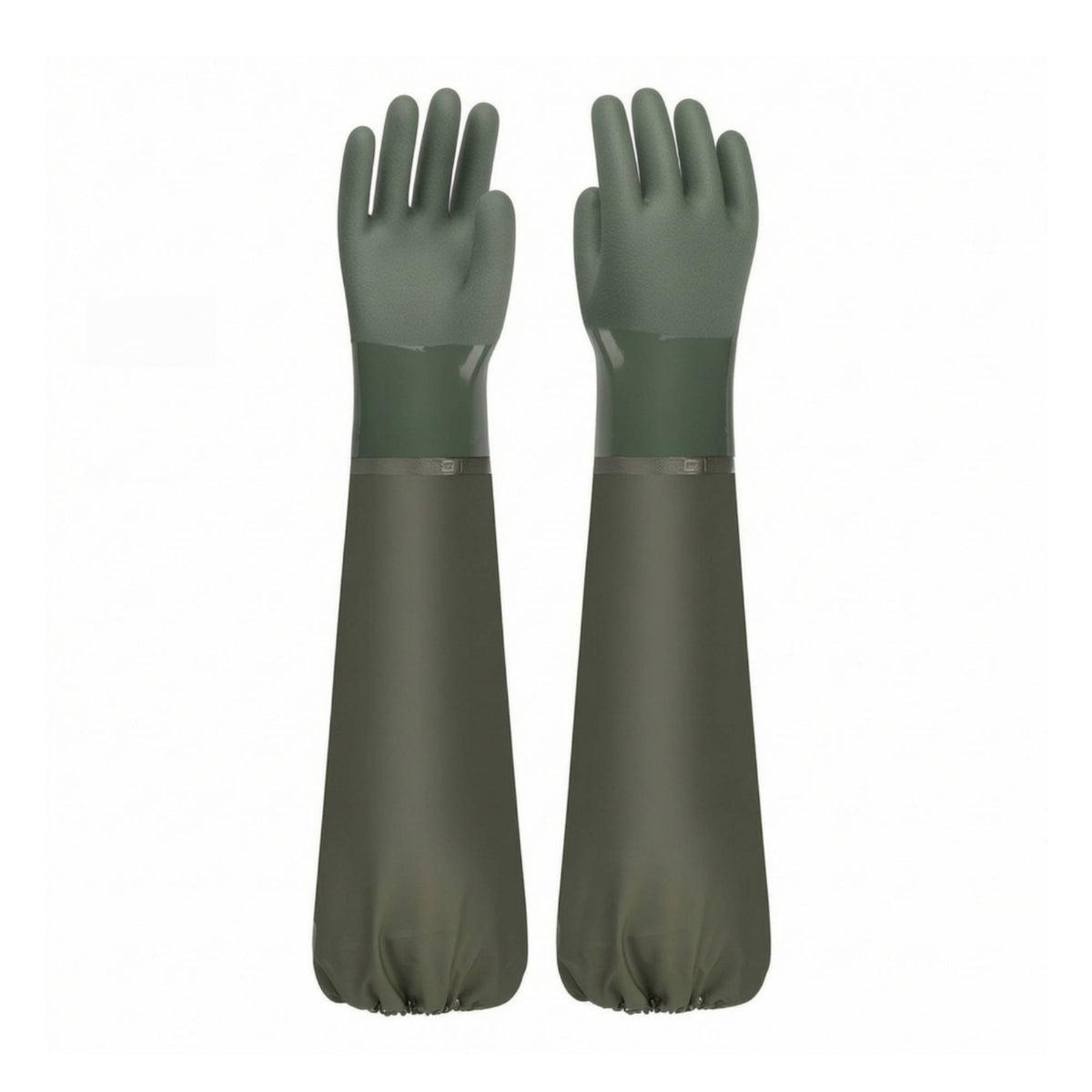 Textured Palm Waterproof Work Gloves Sturdy Work Gloves with Gauntlet Cuff Comfortable Flexible for Car Washing