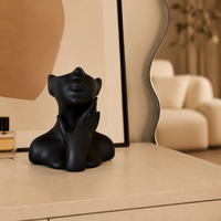 Face-shaped Pen Holder Desk Organizer 12cm×11.5cm Desktop Storage Stationery Storage Plastic-made Pen Holder