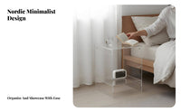Transparent doublelevel Side Table Minimalist design 2-Tier Transparent Table