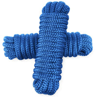 2 Pieces Long-Lasting Double Braided Nylon Dock Line Heavy Duty Dock Line with Spliced Eye Abrasion-Resistant Boat Rope with Spliced Eye Low-Stretch for Boaters, Sailors