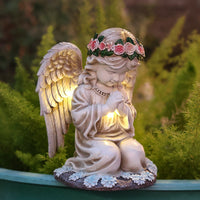 Outdoor Solar Light Resin Gnome Statue Lawn Decoration