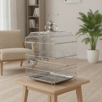Stainless Stainless Steel Birdcage Cage Easy to Clean Birdcage Cage with Pull-out Tray Heavy Duty for Finches
