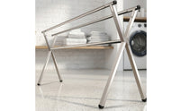 Stainless Steel Clothes Drying Rack Space-Saving Foldable Clothes Drying Rack Long-Lasting Stable for Families