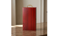 Wooden Wine Gift Box Double-Bottle Wine Box with Handle Elegant Portable for Gifting, Weddings, Anniversaries