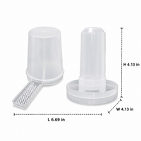 350ml Chick Feeder and Waterer Set Chicken Feeder and Water Dispenser, 13cm Chicken Feeders and Drinkers for Brooding Chicks