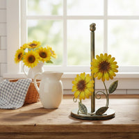 Floral Paper Towel Holder Easy to Clean Freestanding Kitchen Roll Holder
