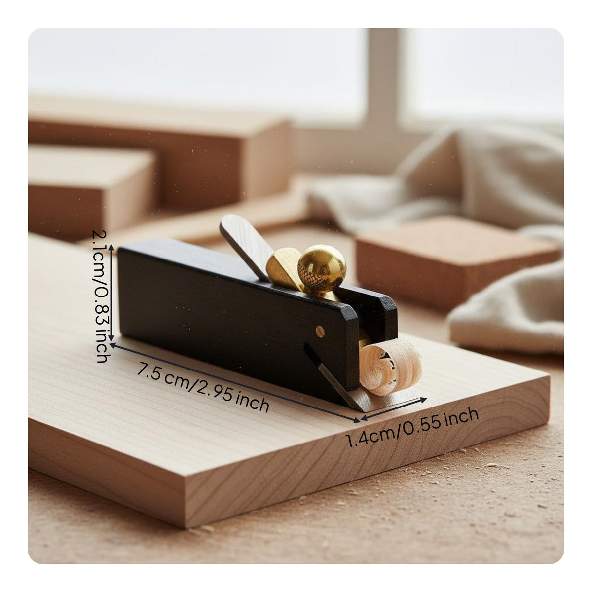 Ebony Trimming Plane Portable Mini Wood Planer Wear-Resistant for Model Making