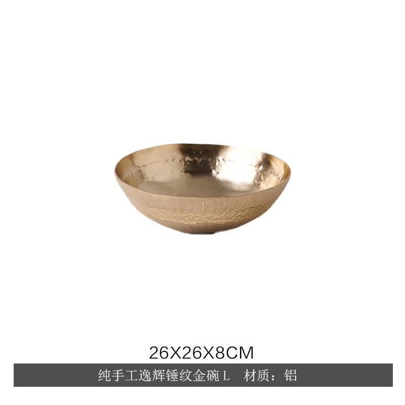 L Hammered Gold Bowl