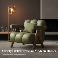 Single pad Armchair Retro Design Lounge Chair Wabi-Sabi Aesthetic Space-Saving for Apartment Dwellers, Homeowners, Bedroom