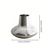 Stainless Steel Vase Shiny Polished Steel Flower Sturdy Table Centerpiece for Housewarming Gift