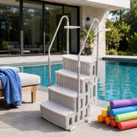 Freestanding Pool Stairs Non-Slip Pool Stair Unit Yard Equipment