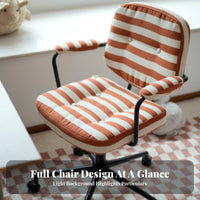 Armless Lowsupport Caster Chair Space-Saving Office Furniture Easy Assembly
