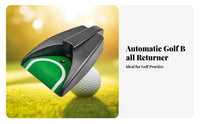 Motion Sensing Automatic Golf Ball Returner Continuous Practice Indoor Putting Coach Battery Powered for Beginners, Office, Home