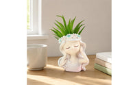 Girl Face Planter Creative Design Flower Pot Easy to Decorate for Bedroom