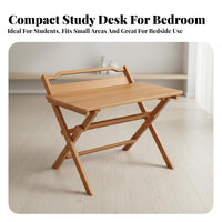 Foldable Computer Desk Folding Design foldable X-Frame Desk Space-Saving No Assembly Required for Remote Workers, Study Room