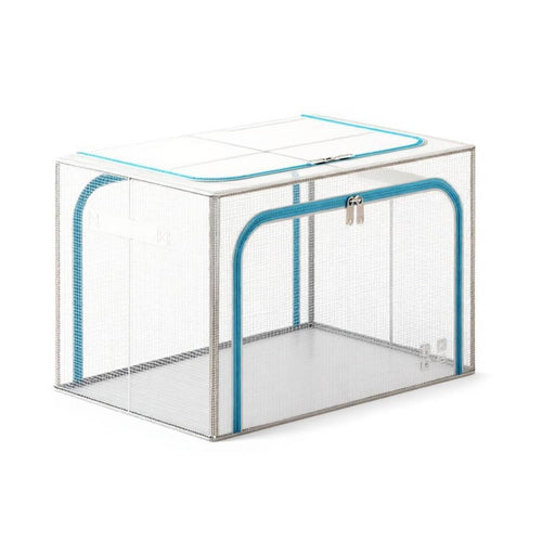 Collapsible Wheeled container Foldable Household Storage Transparent Design