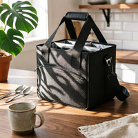 4-Cup Drink Carrier Detachable Shoulder Strap Cup Carrier Bag Top Handles
