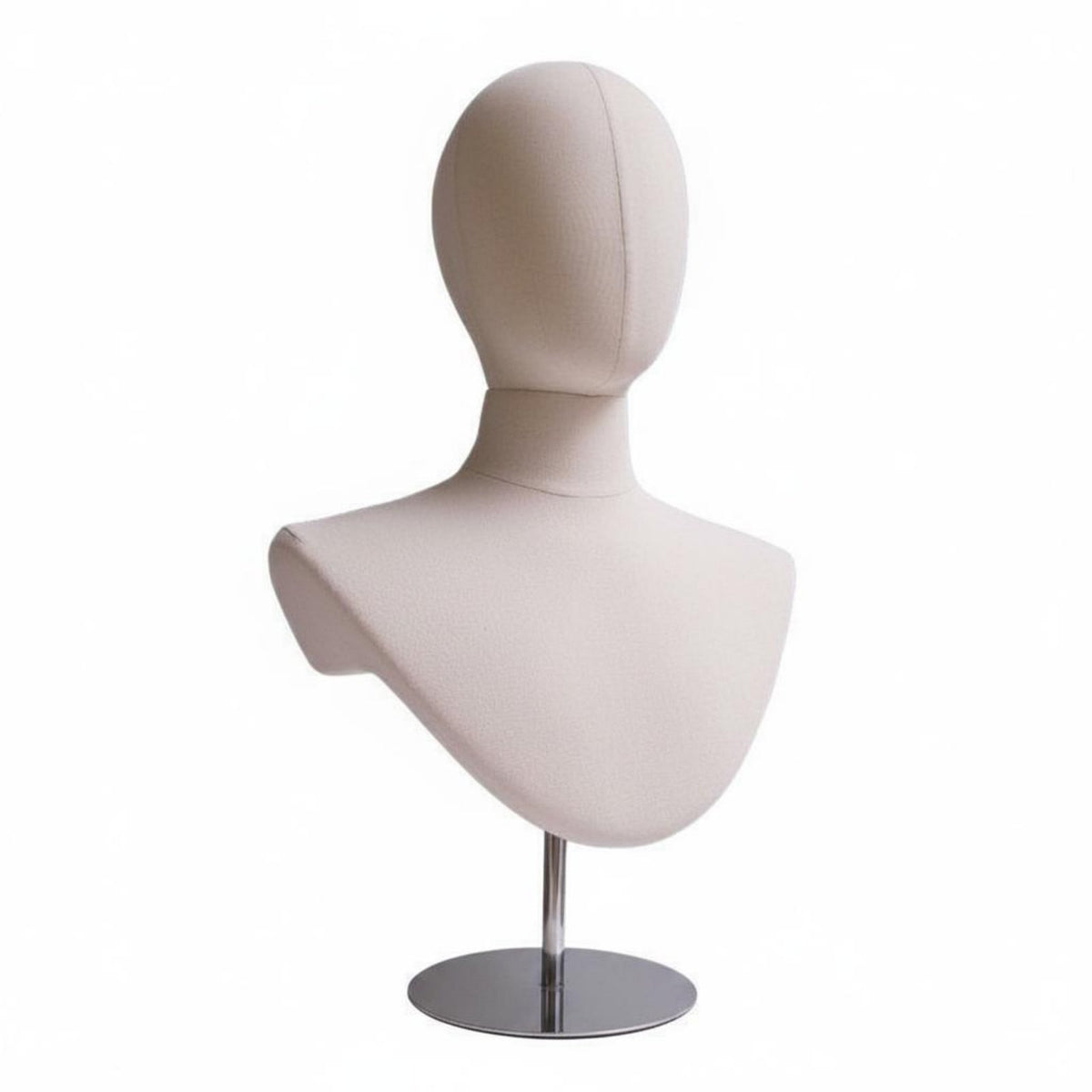 Head and Shoulders Mannequin Adjustable Height Mannequin Head with Shoulders Stable Base Necklace Display Bust for Jewelers