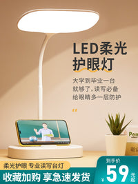 LED小台灯书桌护眼学习专用可充电儿童卧室灯床头看书2024年新款 触摸开关 【店长推荐】【大头升级款】3600毫安+调色调光