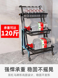 小推车置物架可移动折叠落地多层零食厨房花架多肉平行展示收纳架
