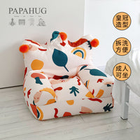 PAPAHUG｜儿童婴儿单人可拆洗宝宝迷你小沙发豆袋皇冠懒人沙发 皇冠沙发（盛夏）现货