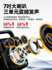 新科广场舞蓝牙音响家用k歌户外小音箱大音量重低音炮带无线话筒