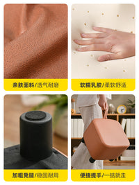 凳子家用矮凳现代简约实木儿童方凳坐凳网红极简茶几凳客厅沙发凳 高弹海绵坐垫-防水科技布-橙色-平垫款
