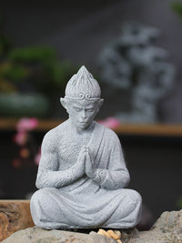 仿真斗战圣佛摆件园艺假山花卉盆景微景观鱼缸造景大圣孙悟空佛像 斗战圣佛（禅心 小号）