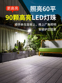 2025新款太阳能户外灯庭院室外灯家用阳台人体感应照明壁灯夹子灯 店长推荐※顶配款【高亮208灯，照明100-130平】三色光-1个装